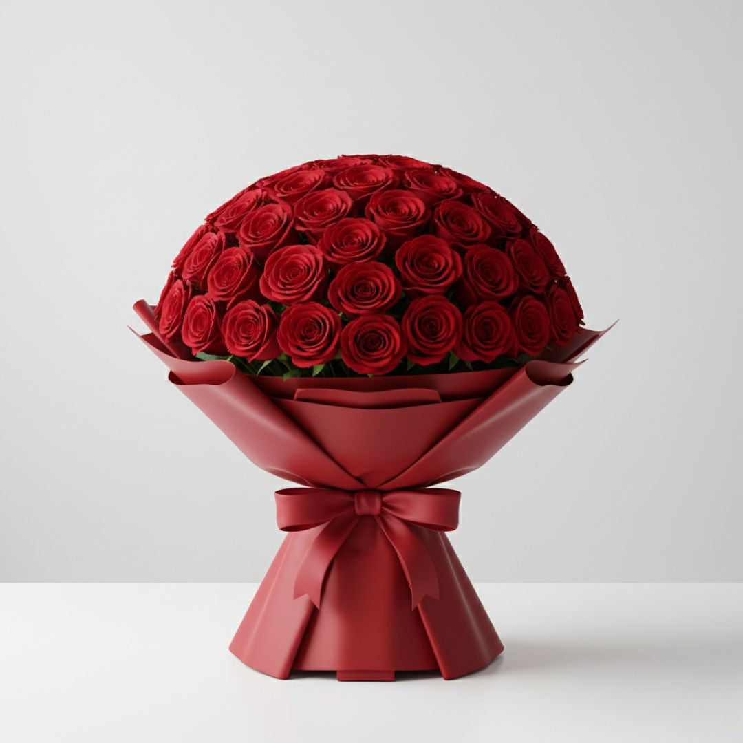100 Roses Bouquets – Black Petals Flowers