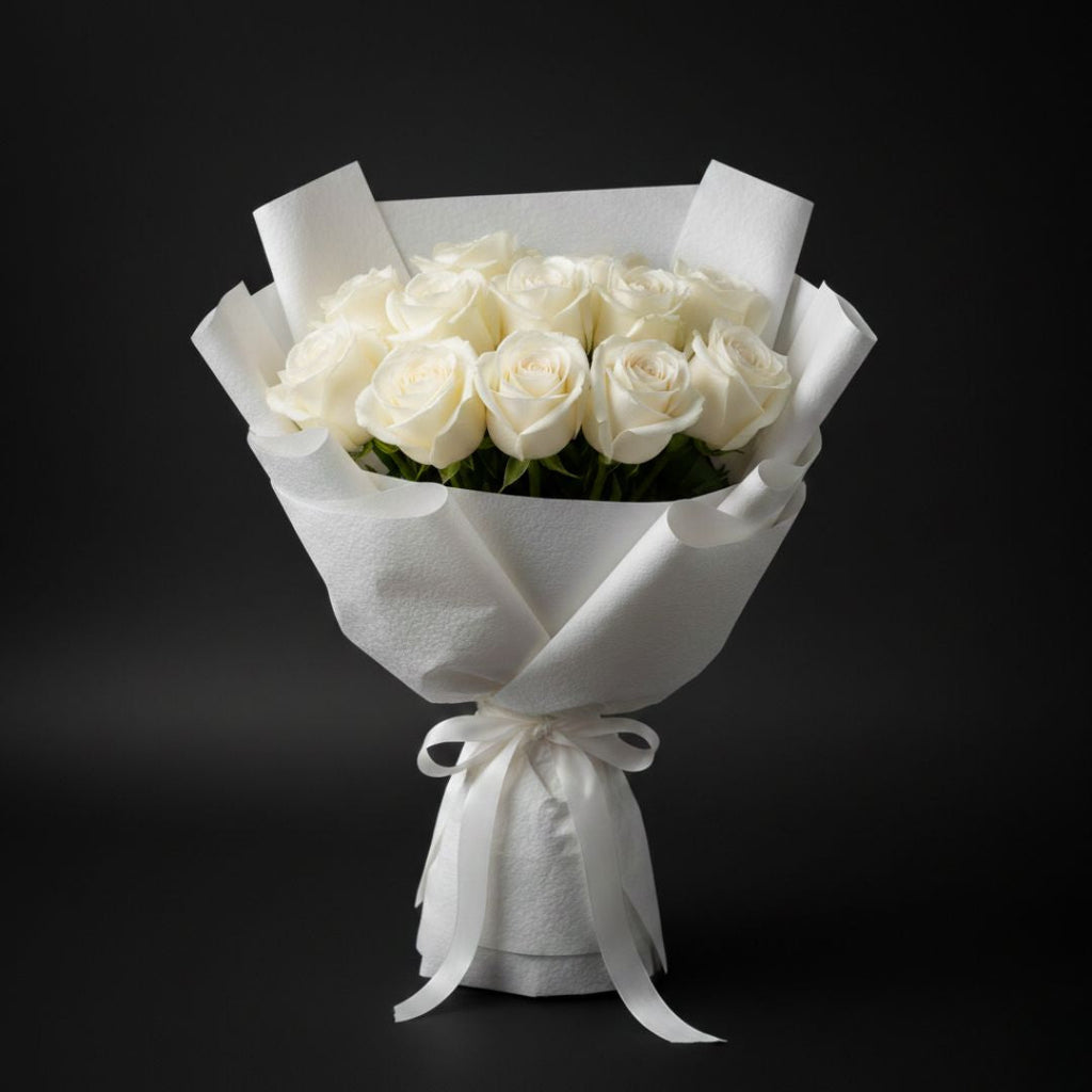 Love in Silence - 11 White Roses