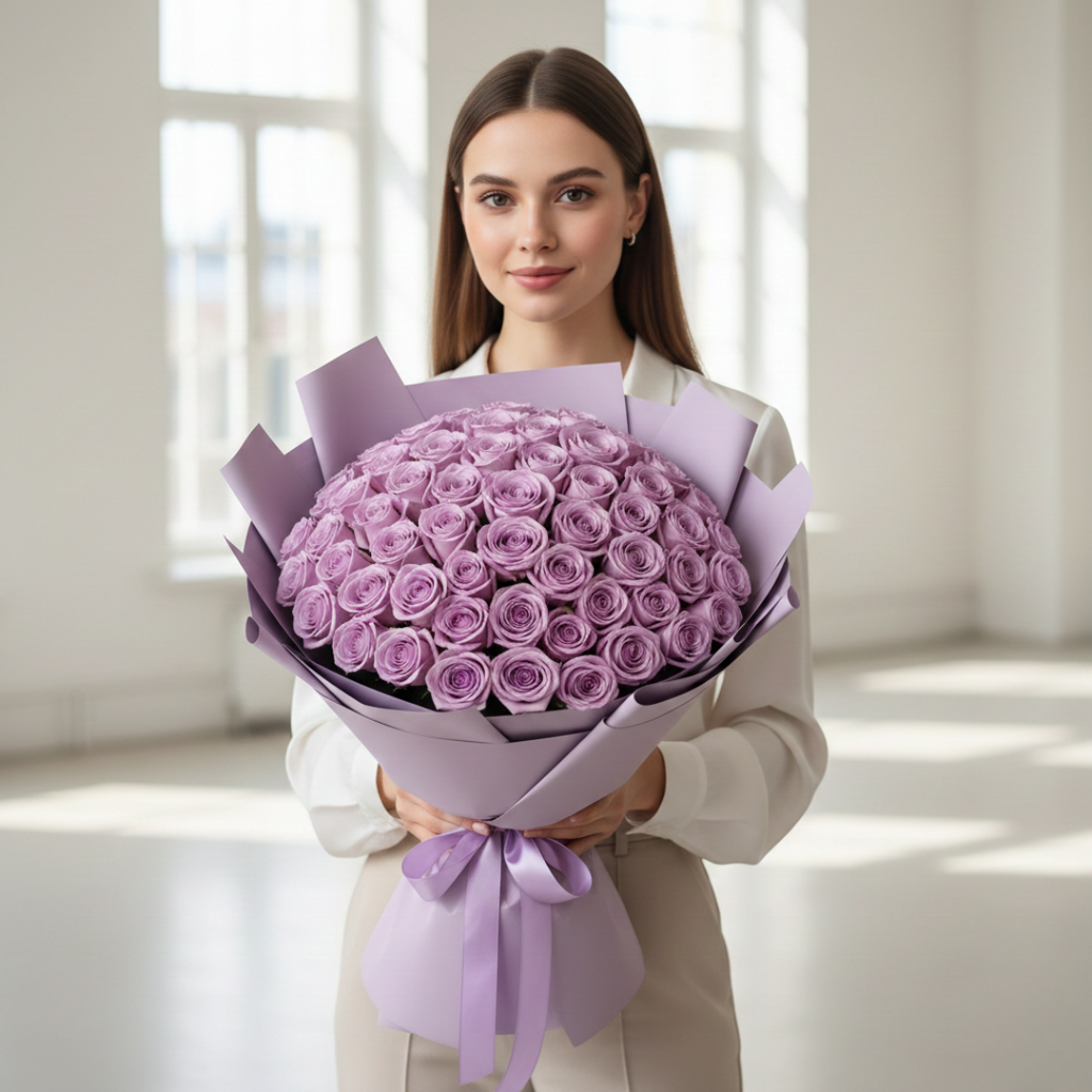 Purple Roses Sweet Enchanted Love-151 Purple Roses - Black Petals Flowers