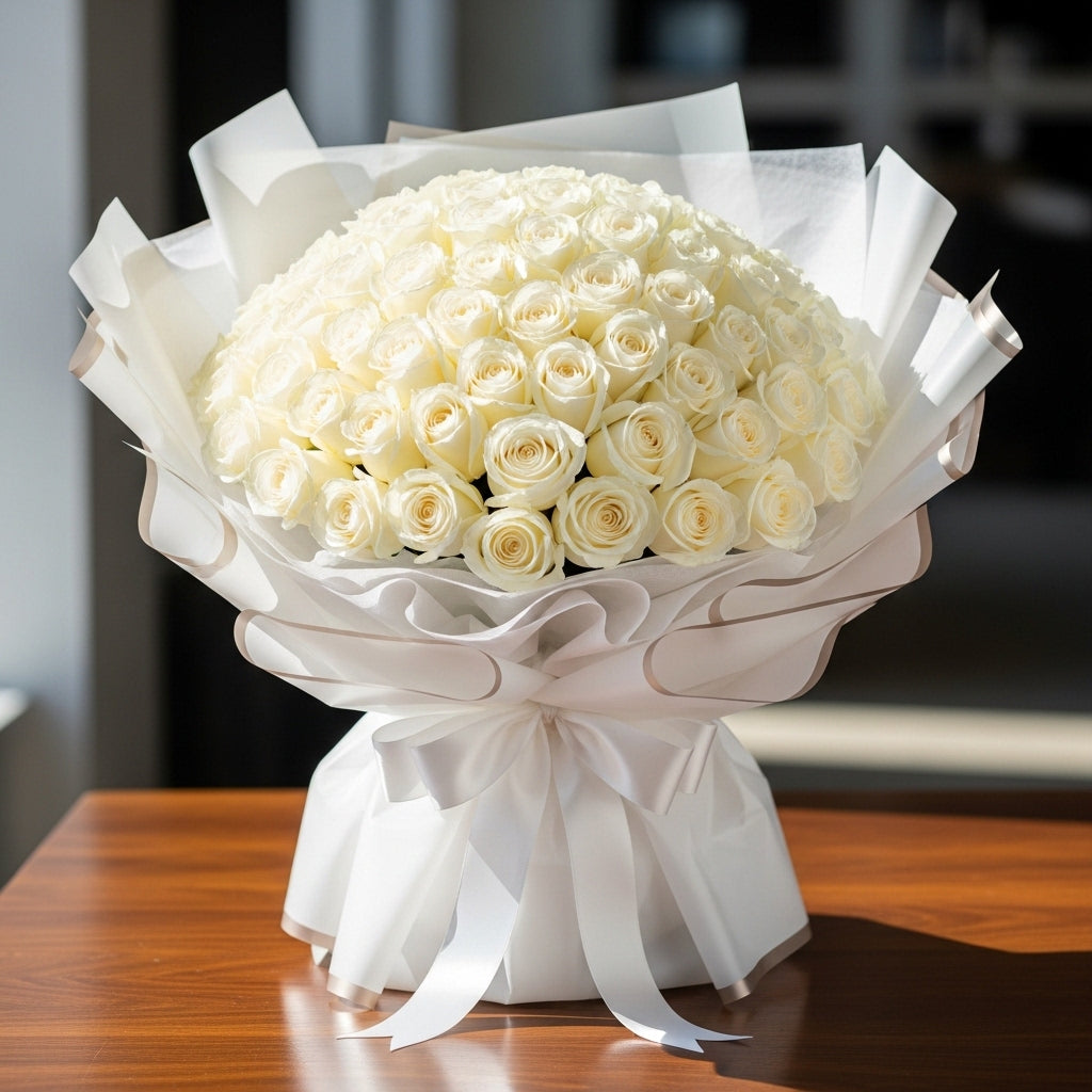 Eternal Vows - 151 White Roses