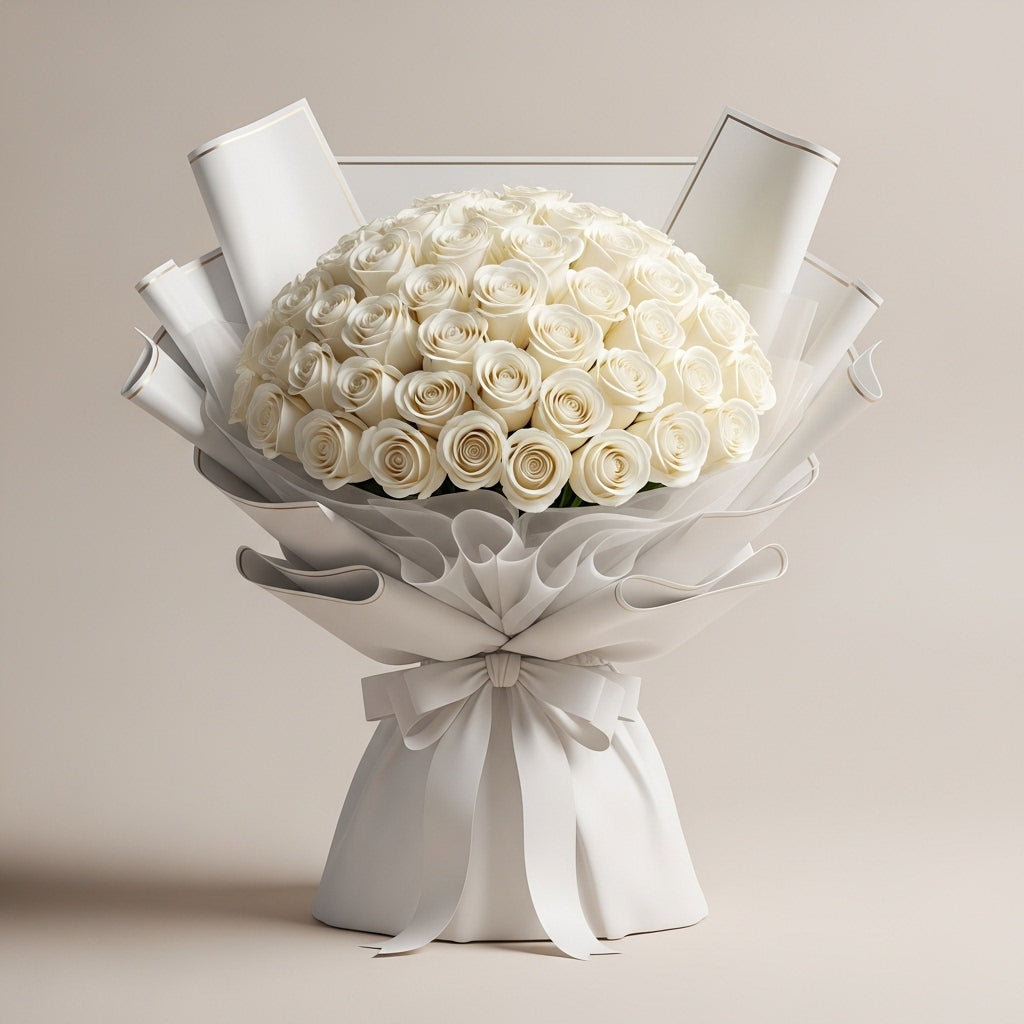 Eternal Vows - 151 White Roses