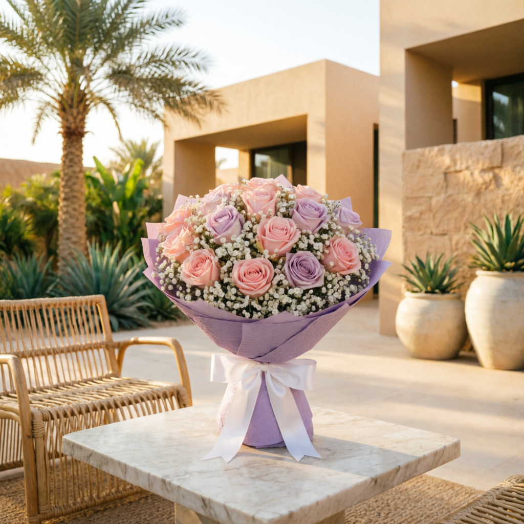 Lilac Blush – Pink & Purple Rose Bouquet For Her