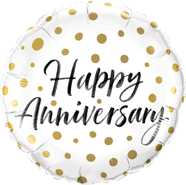 Happy Anniversary Gold Dots