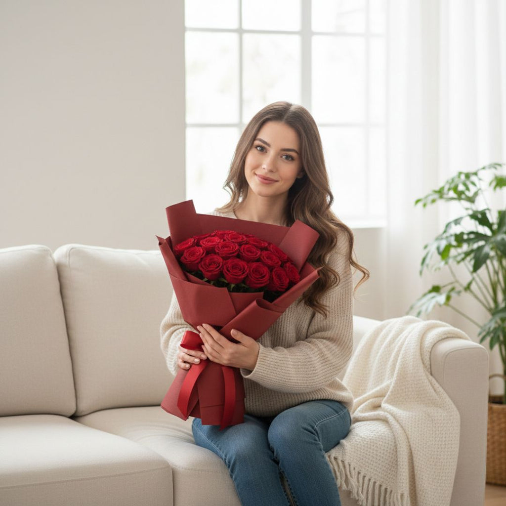 The Love Bouquet of 21 Red Roses