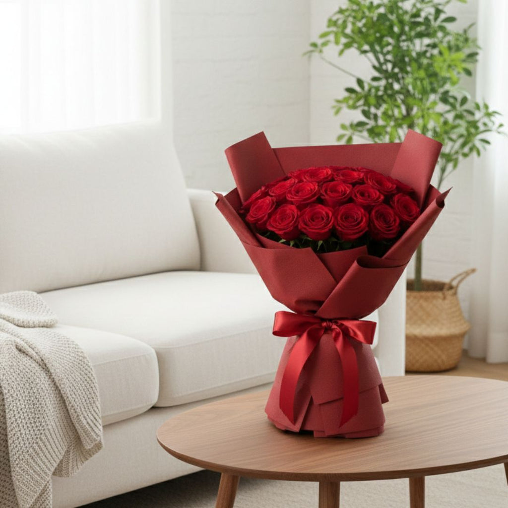 The Love Bouquet of 21 Red Roses