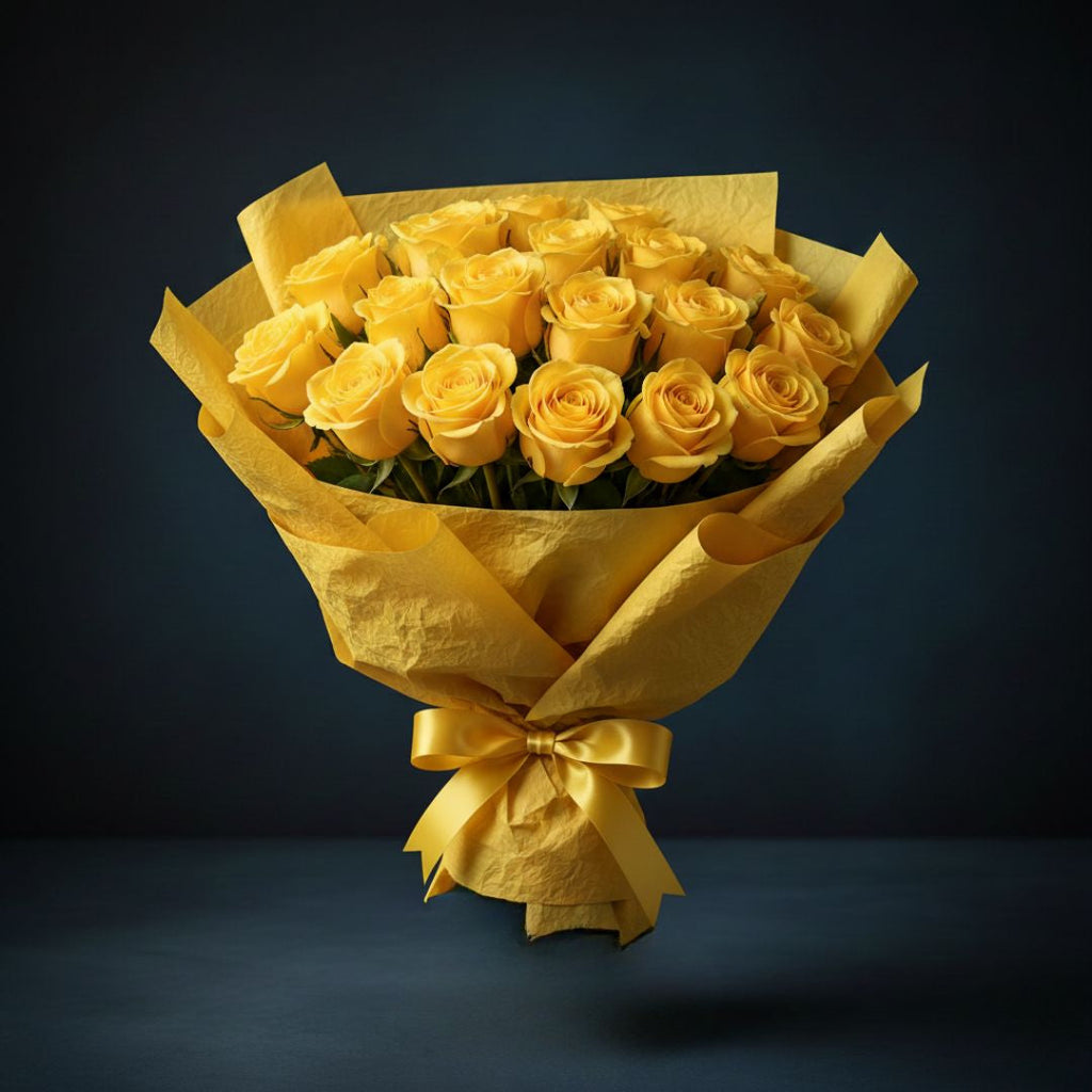 Best Friend Bouquet of 21 Yellow Roses