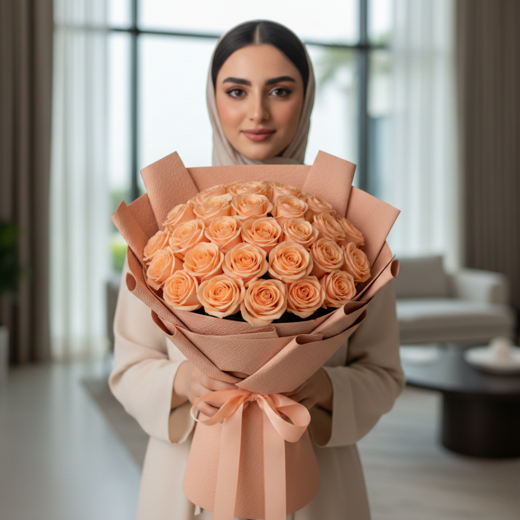 Eternal Blush-21 Peach Roses