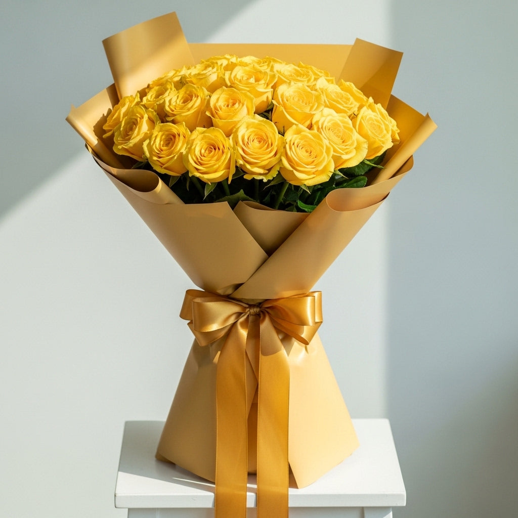 Best Friend Bouquet of 21 Yellow Roses
