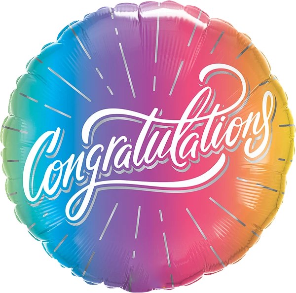 Congratulations Vibrant Ombre