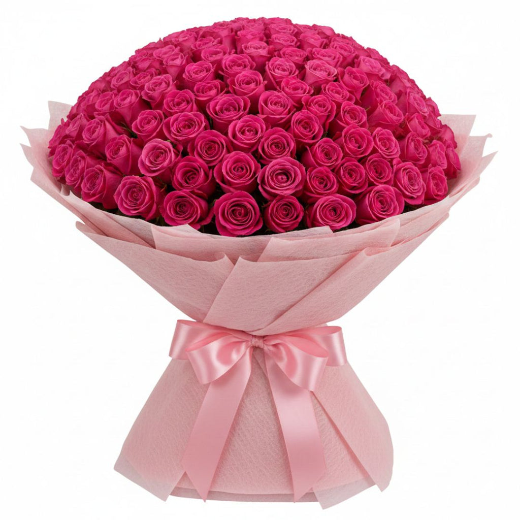 Heartfelt 300 Pink Roses for Her