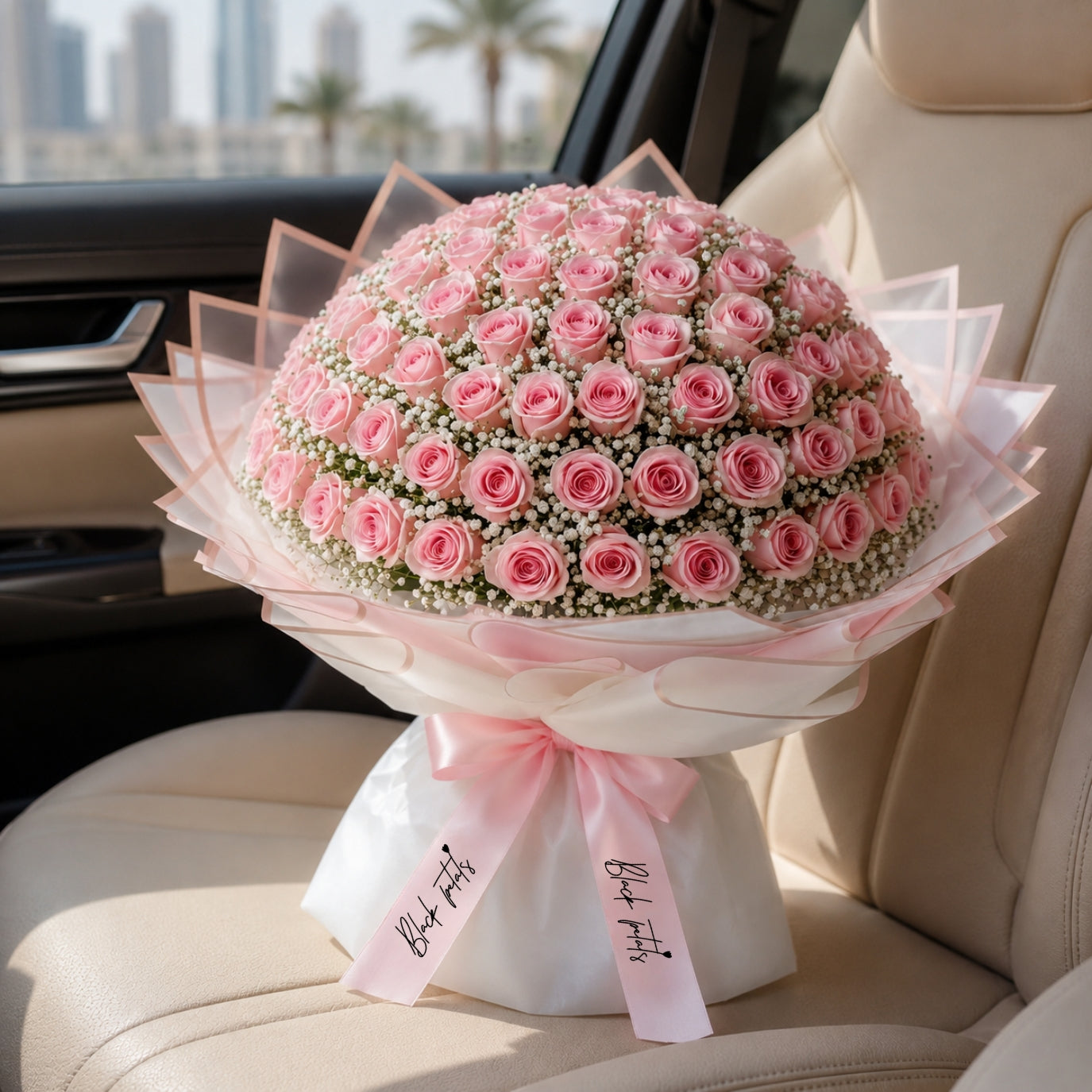 Luxury Blush – 100 Light Pink Roses