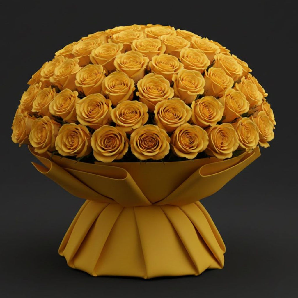 Warm Hug Bouquet of 500 Yellow Roses