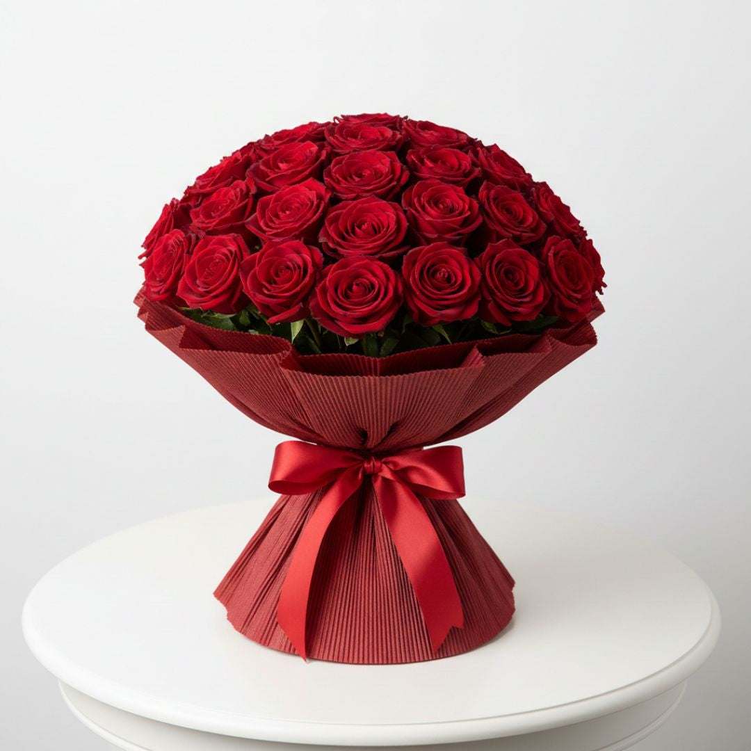 Love Notes in 51 Red Roses