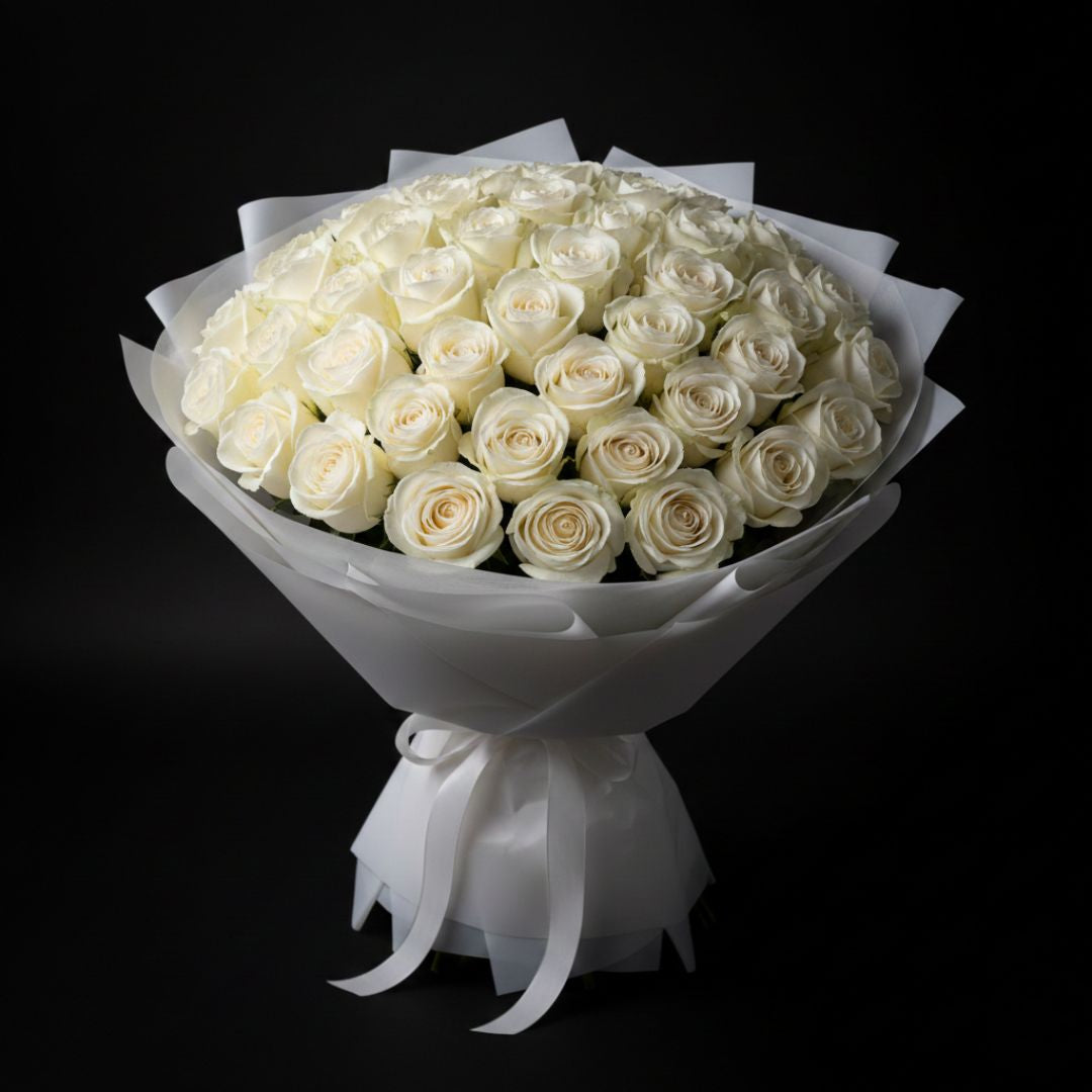 Gentle Strength-51 White Roses