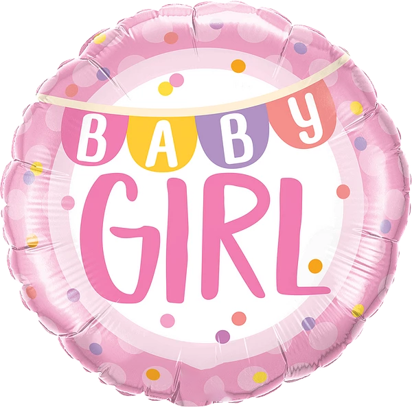 Baby Girl Banner & Dots