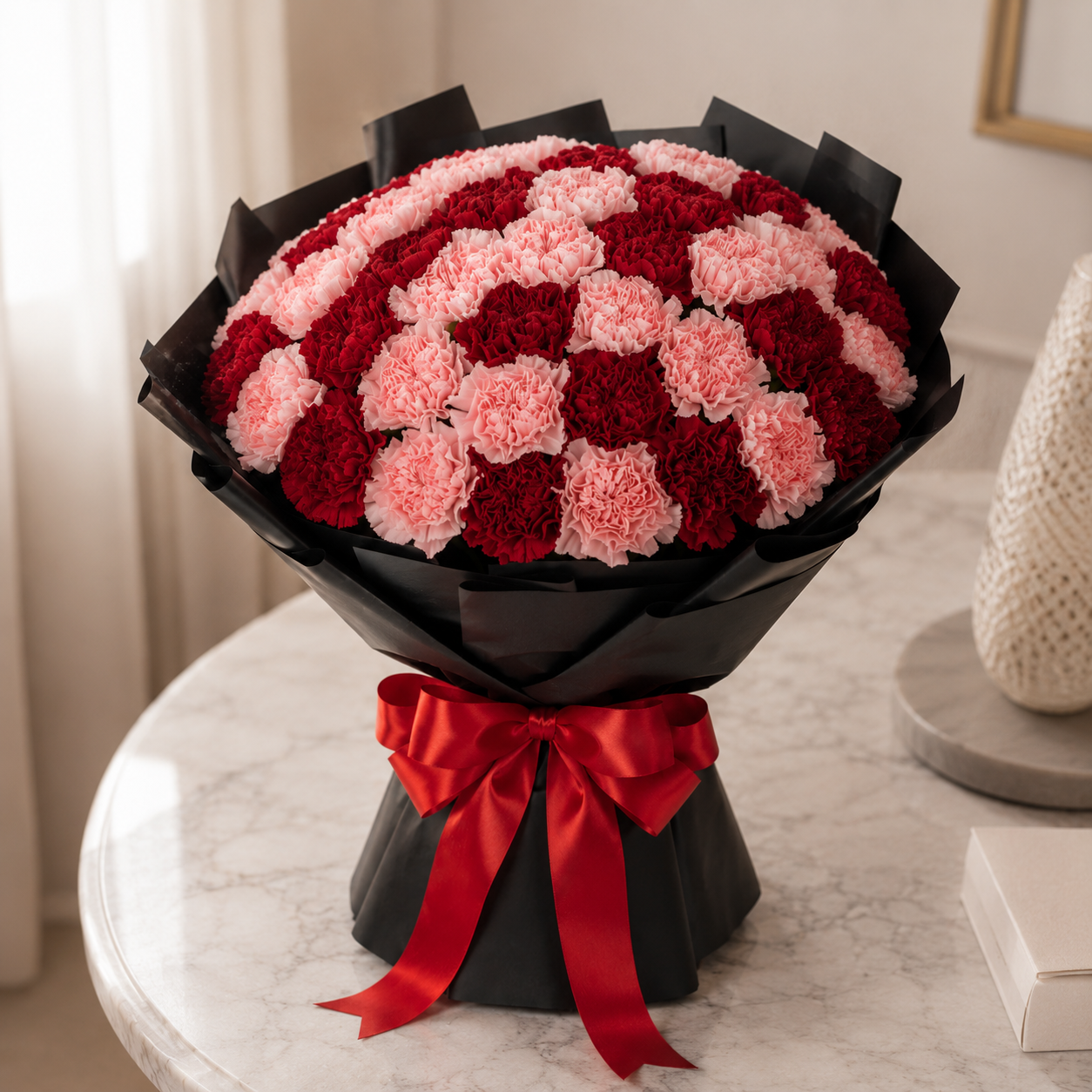 Velvet Kiss – Carnation Bouquet For Her