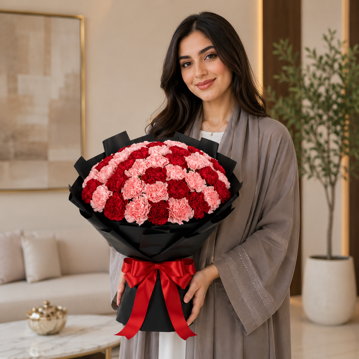 Velvet Kiss – Carnation Bouquet For Her