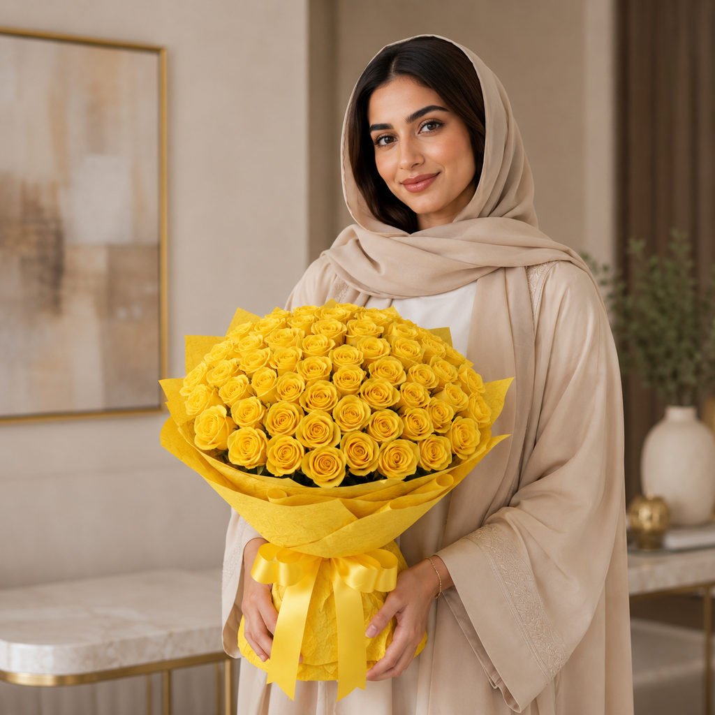 Yellow Affection for Her-151 Yellow Roses
