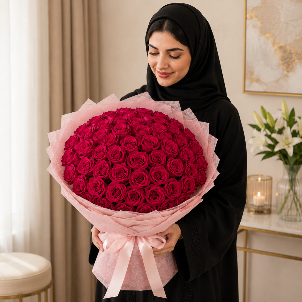 Majestic Pink for Her-71 Pink Roses