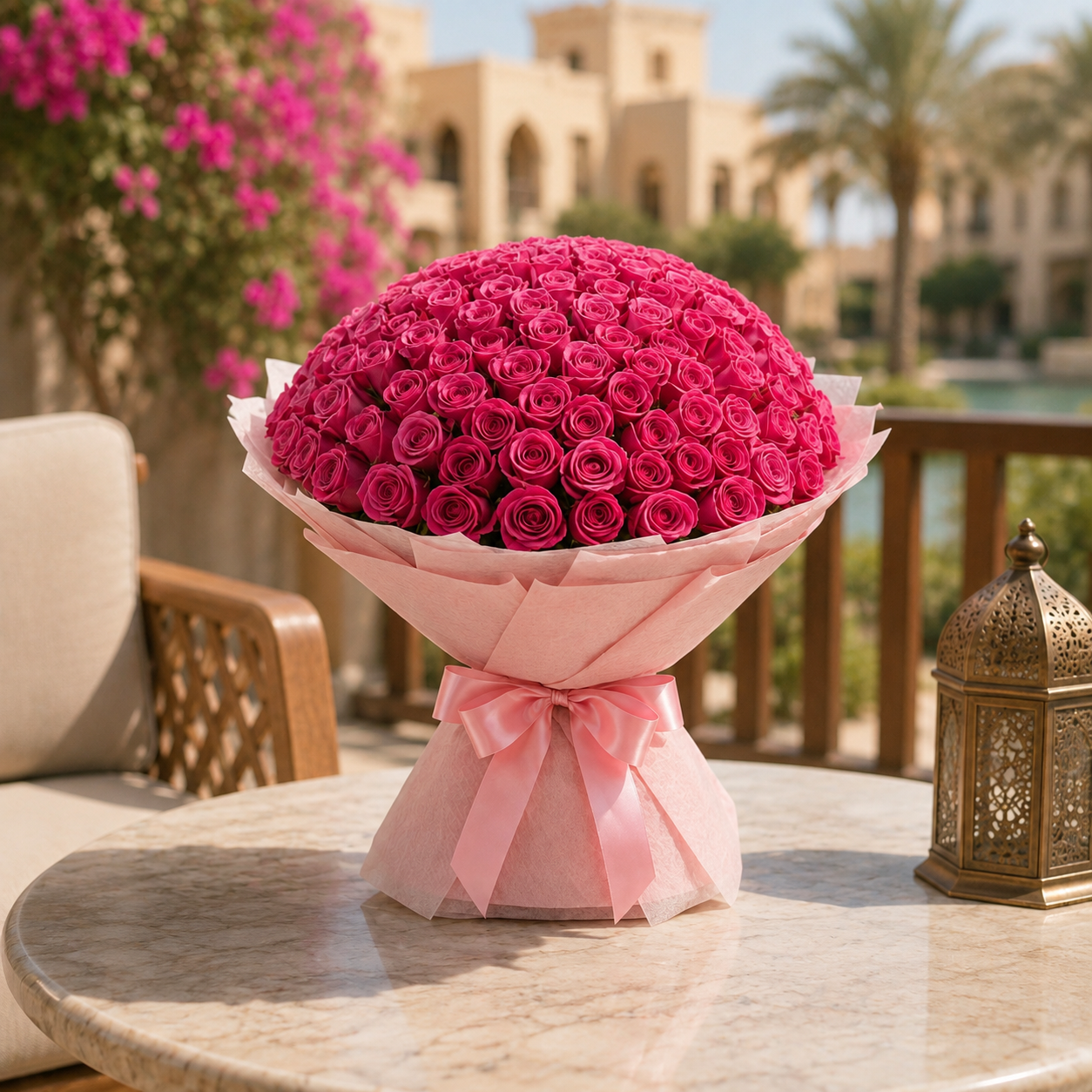Heartfelt 300 Pink Roses for Her