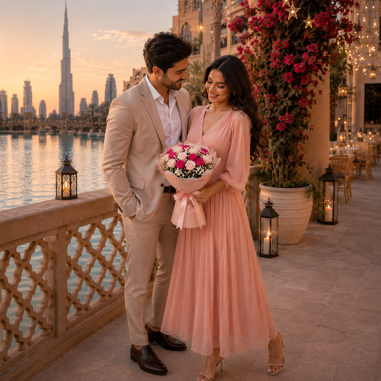 Blushing Promise – Pink Roses Anniversary Bouquet