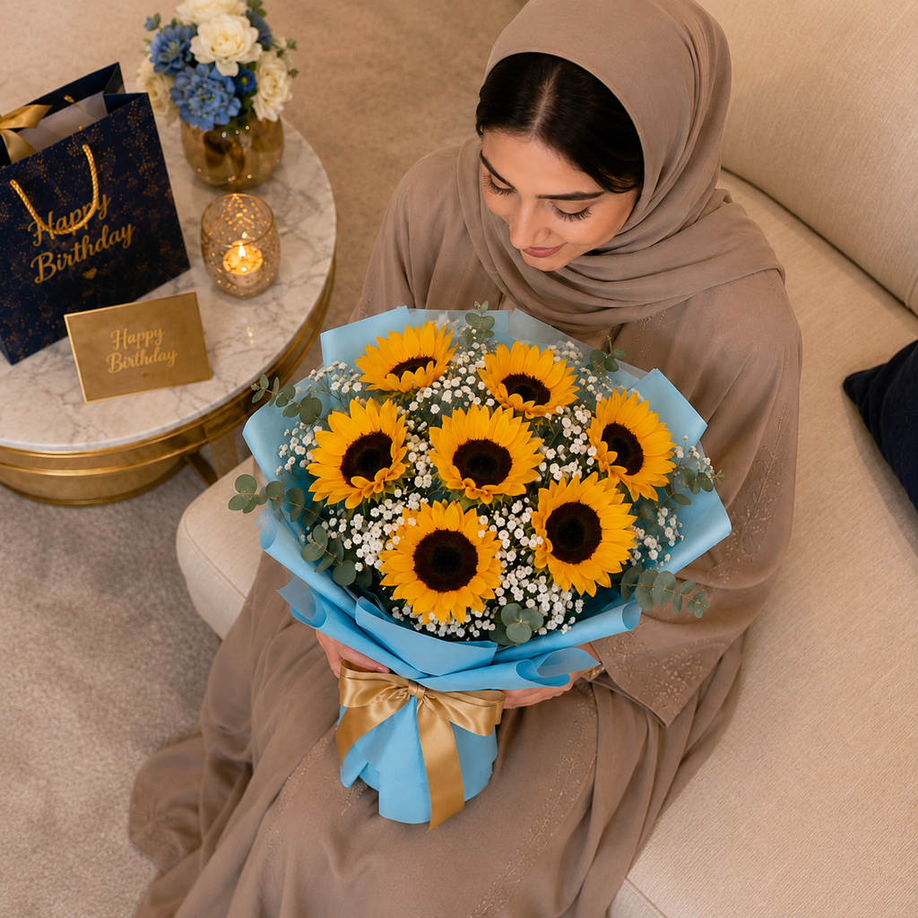 Sunshine Surprise – Birthday Sunflower Arrangement