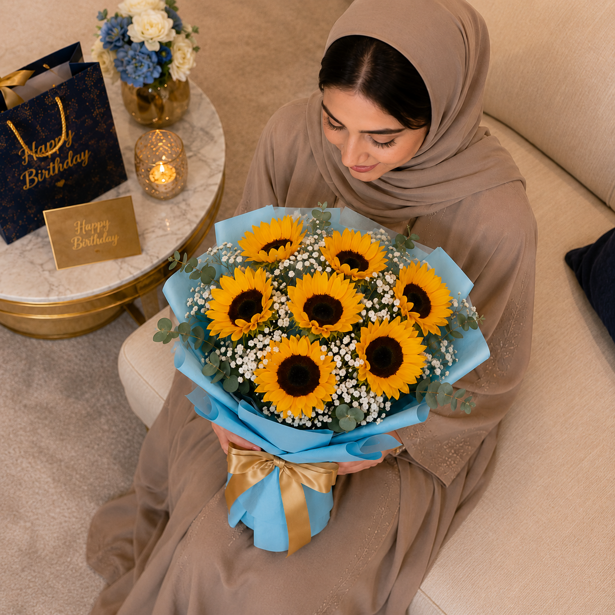 Sunshine Surprise – Birthday Sunflower Arrangement