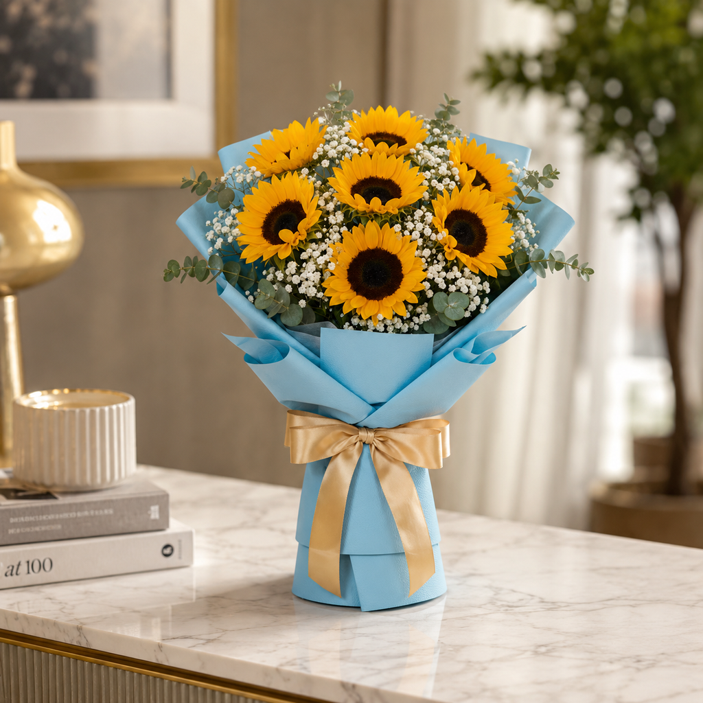 Sunshine Surprise – Birthday Sunflower Arrangement