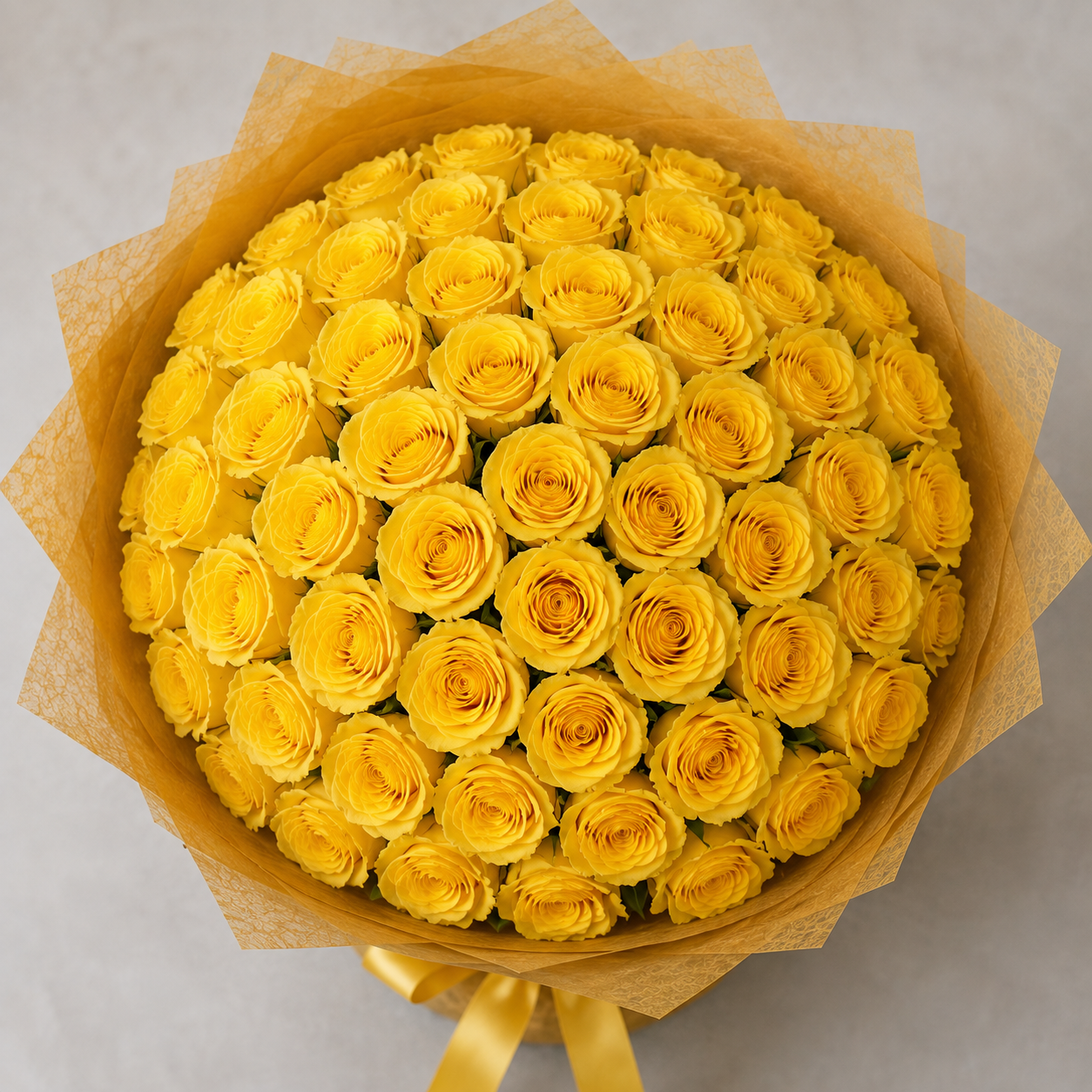 Sunshine Surprise of 51 Yellow Roses