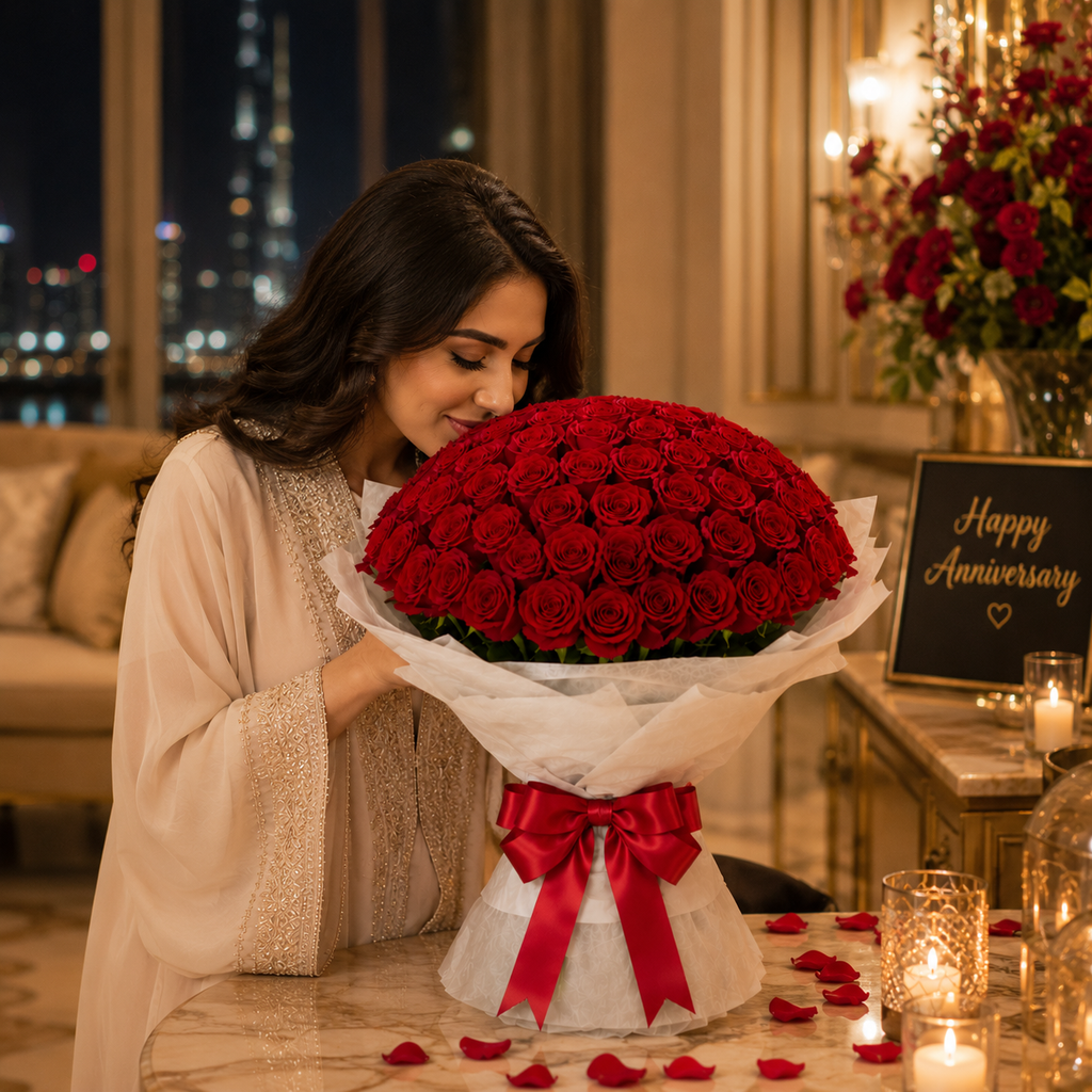 Anniversary Signature – 250 Red Roses Grand Bouquet