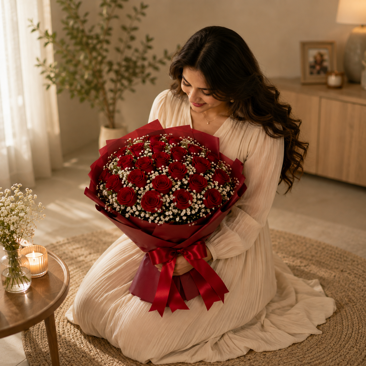 Crimson Promise – Red Roses Anniversary Bouquet