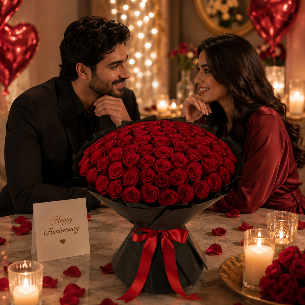 Royal Romance – 250 Red Roses Anniversary Flowers