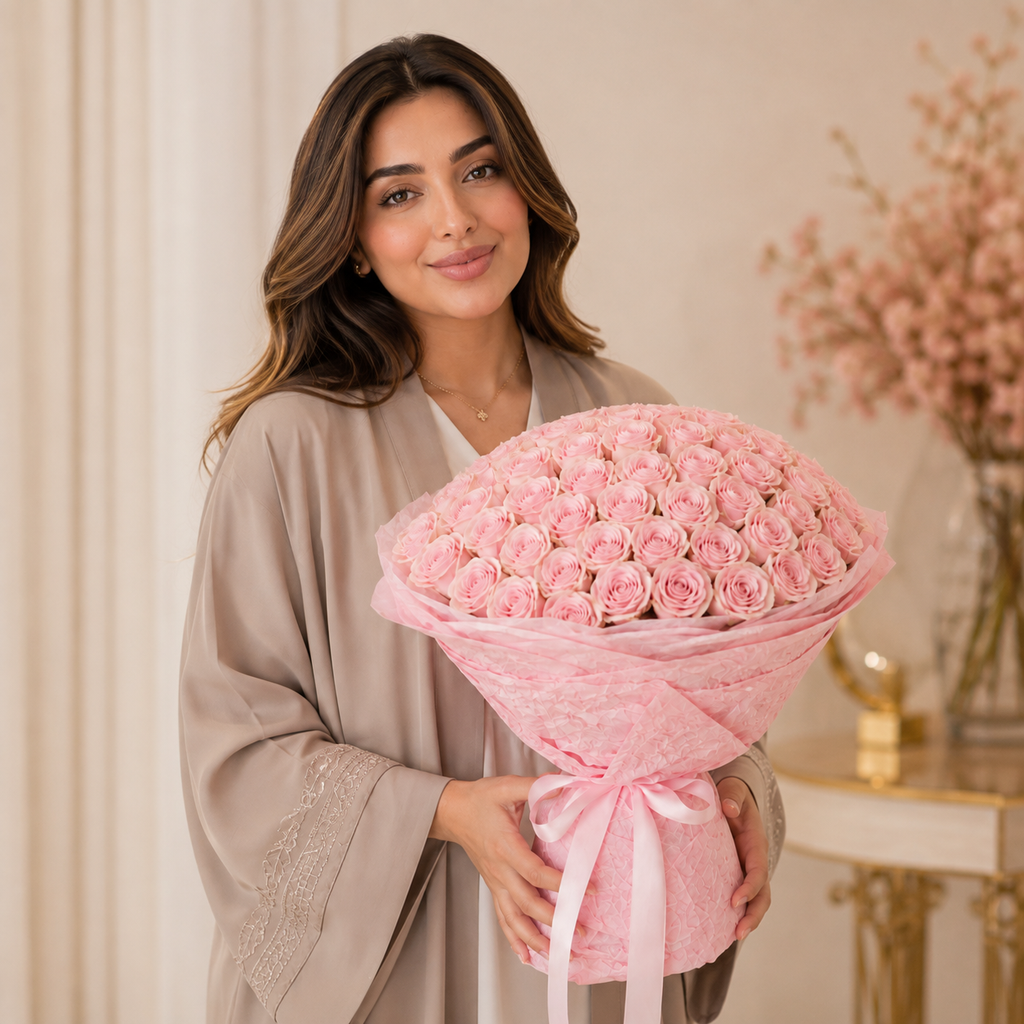 Rosy Wishes-101 Light Pink Roses
