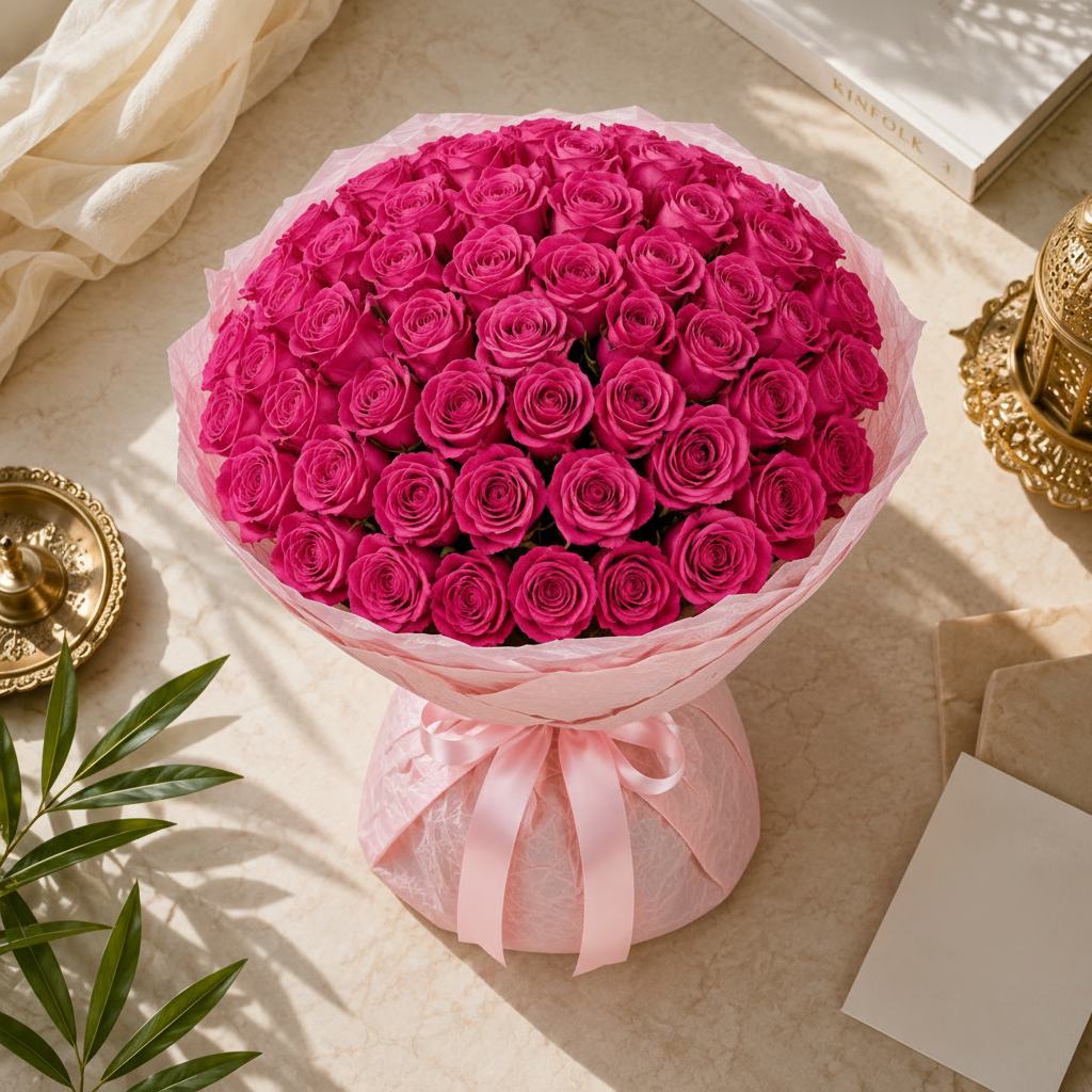 Healing Blush of 101 Pink Roses