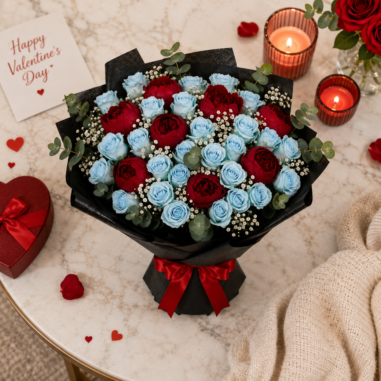 Sapphire Desire - Valentine's Special Bouquet