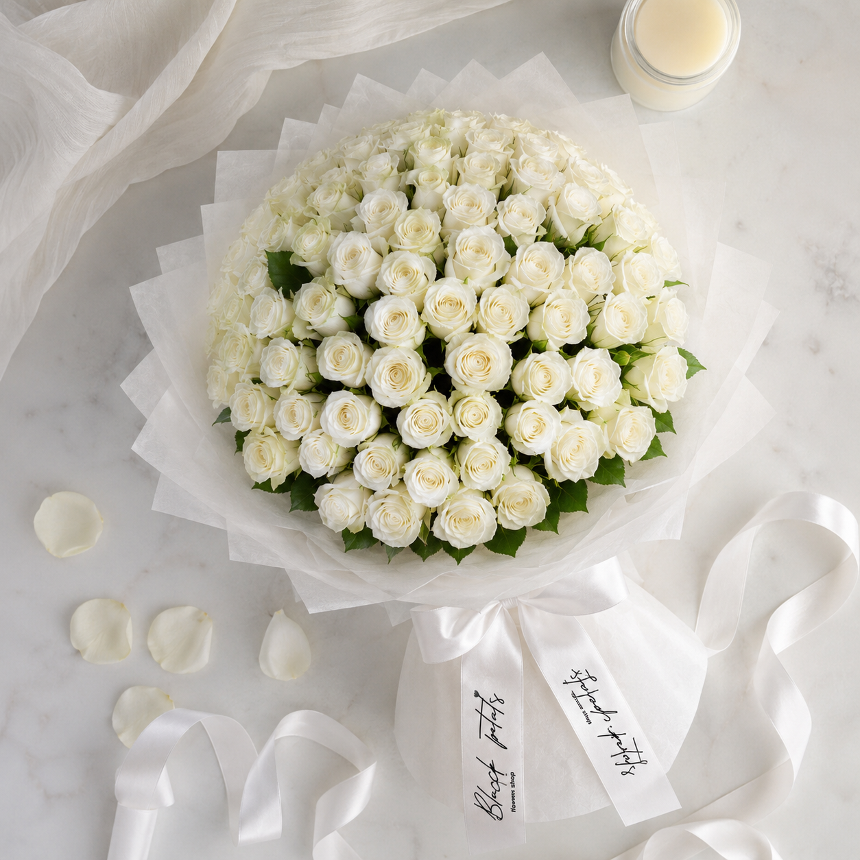 Pure Promise Bouquet of 200 White Roses