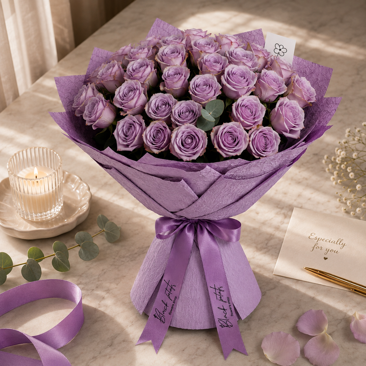 Little Violet Miracle-51 Purple Roses