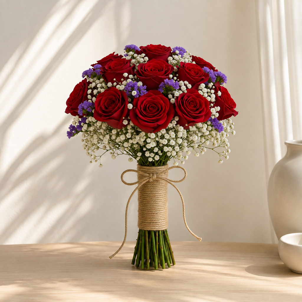 Eternal Red Bridal Bouuqet