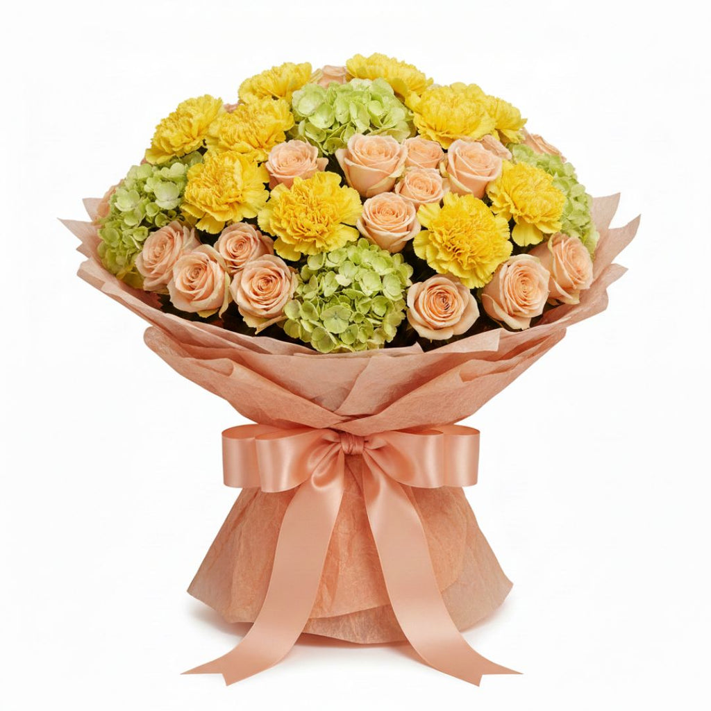 Citrus Kiss – Yellow & Peach Flowers For Her