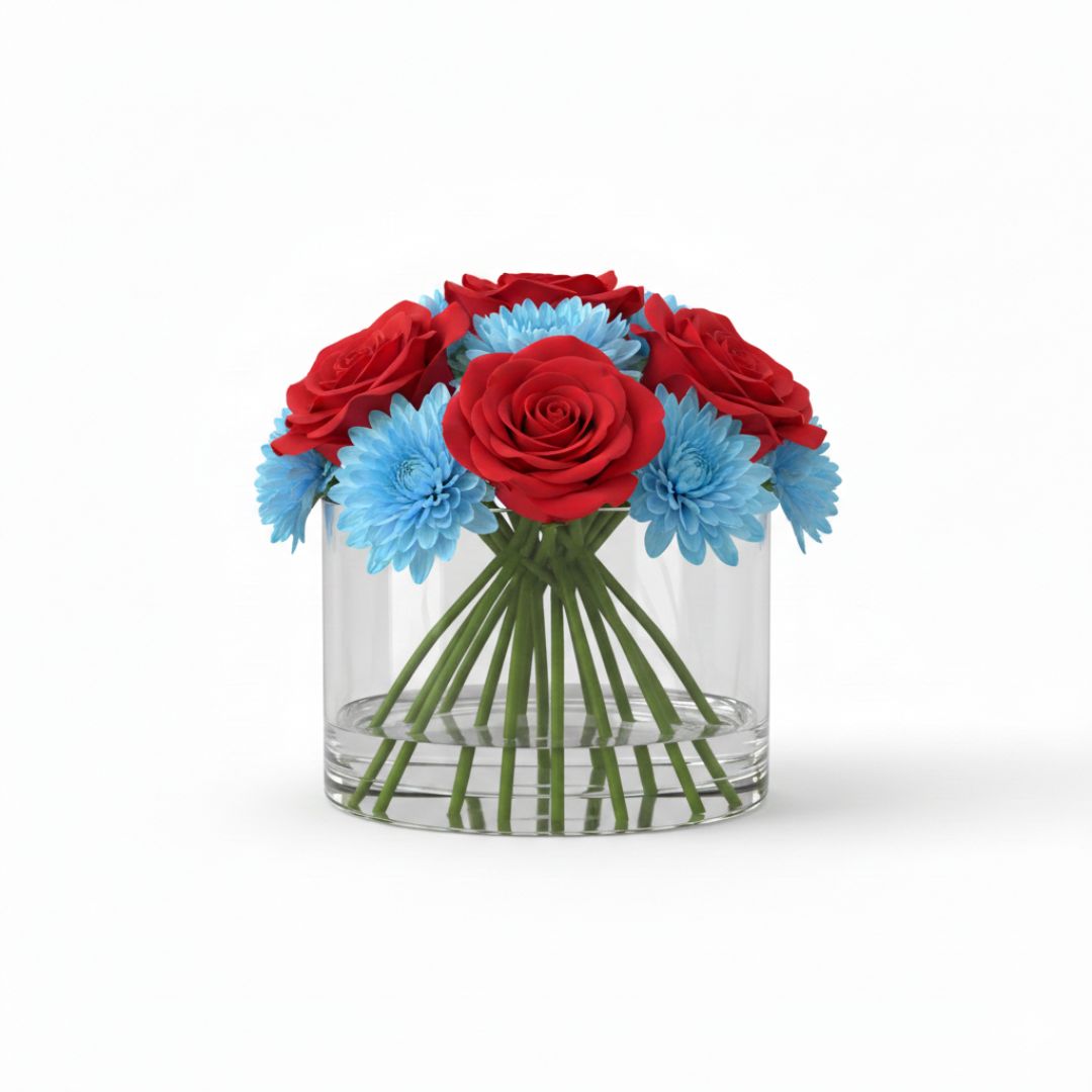 Crimson & Blooms Vase