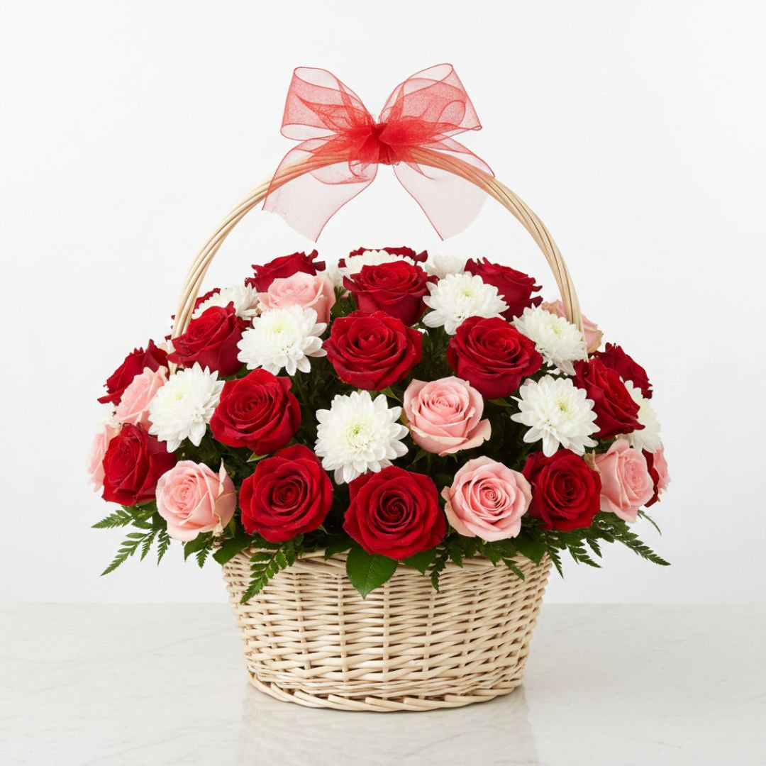 Valentine's Crimson Blush Harmony Basket