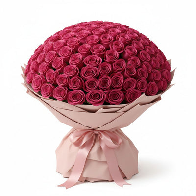 Deep Love Bouquet of 500 Pink Roses