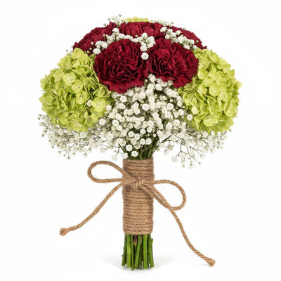 Emerald Maroon Bridal Bouuqet