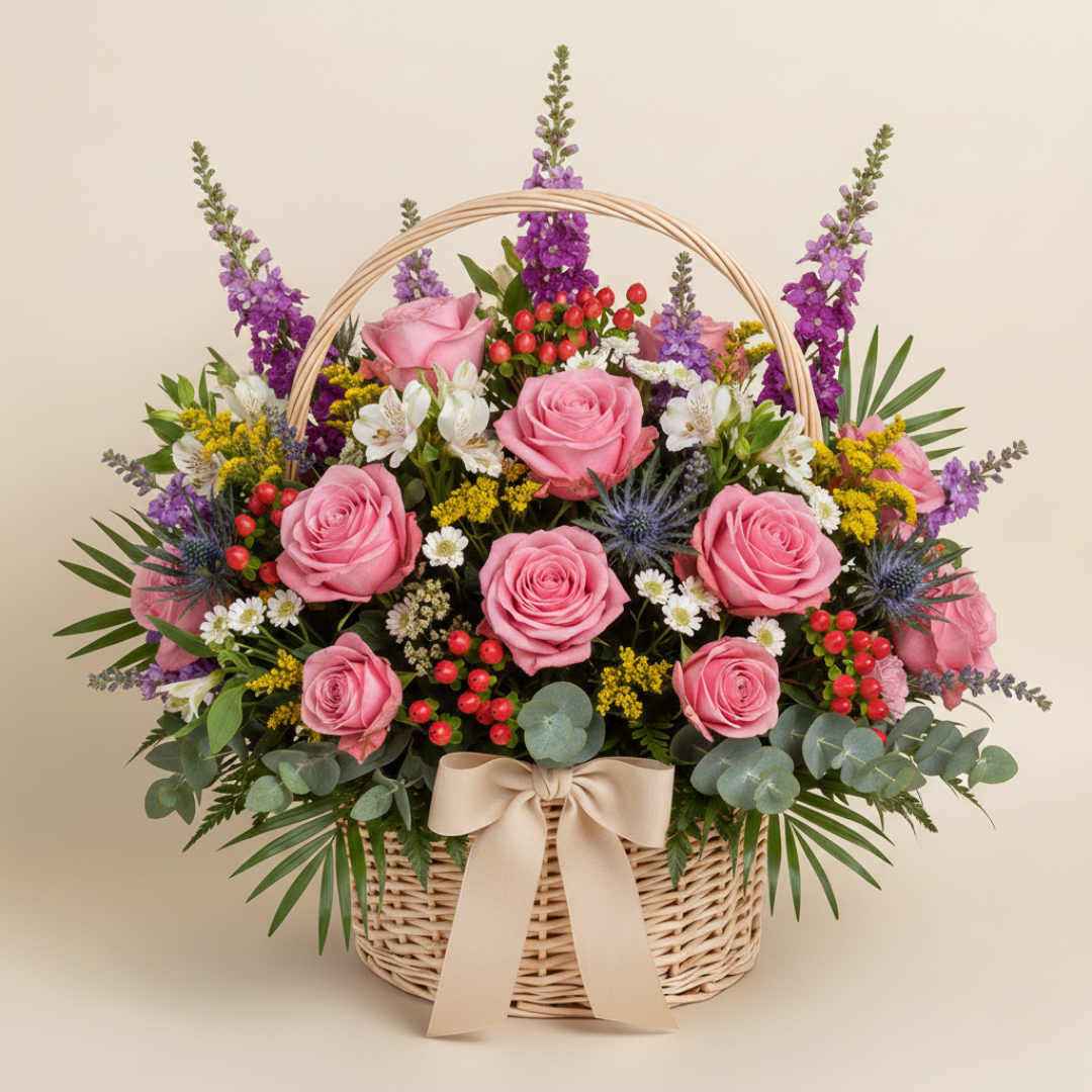 Garden of Gratitude – Deluxe Floral Basket