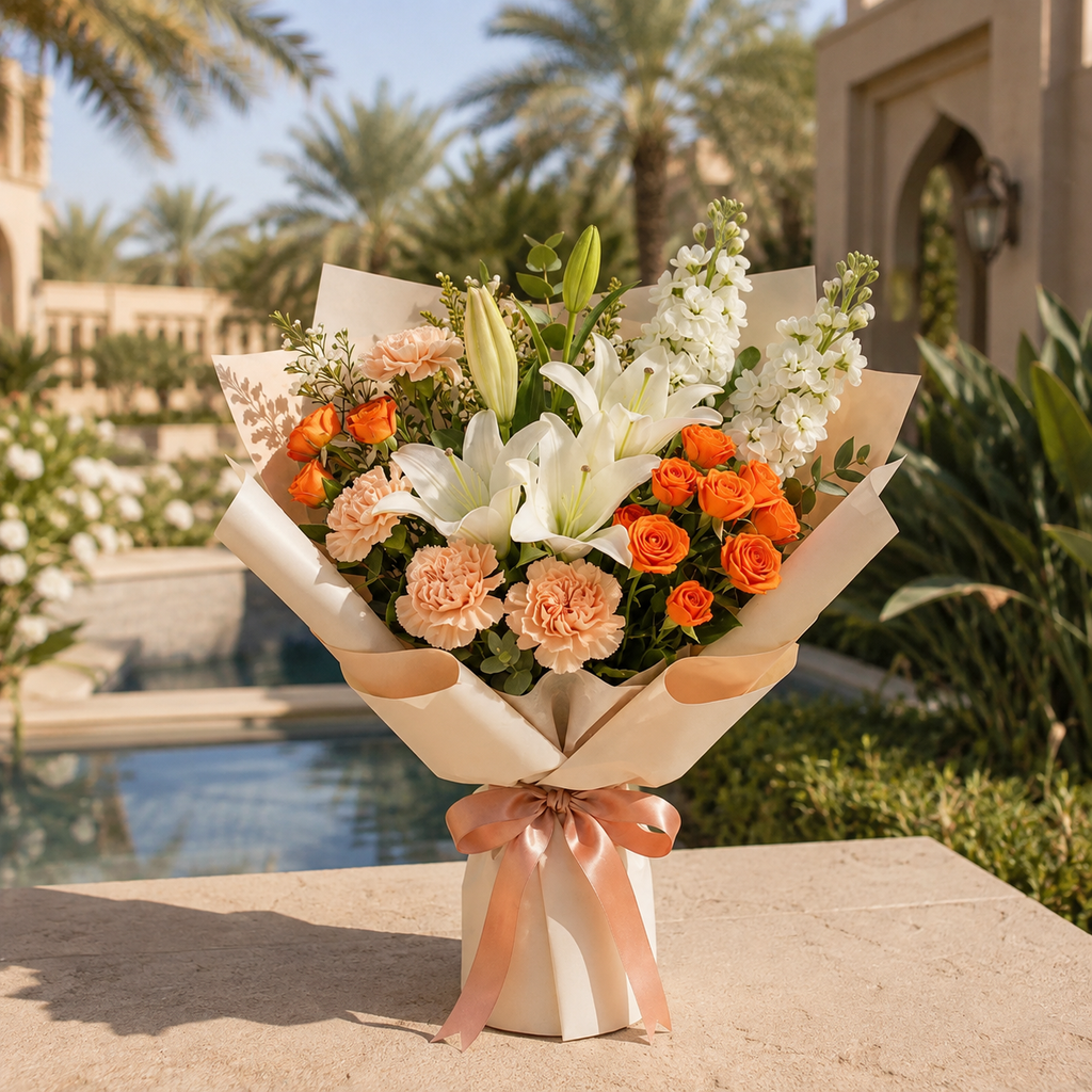 Gentle Miss You Bouquet with Lilies, Carnations & Baby Roses – photo 6