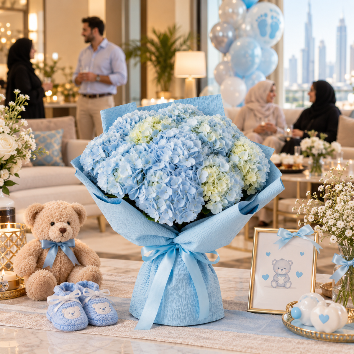 Gentle Sky – Sky Blue Hydrangea Bouquet – photo 6