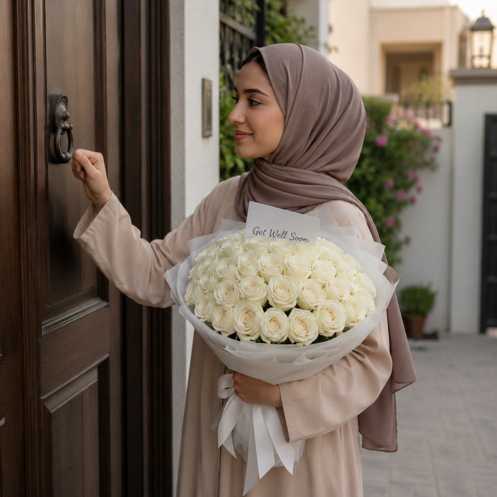 Gentle Strength-51 White Roses