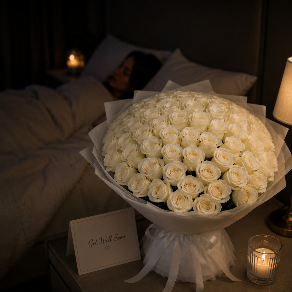 Gentle Strength-51 White Roses