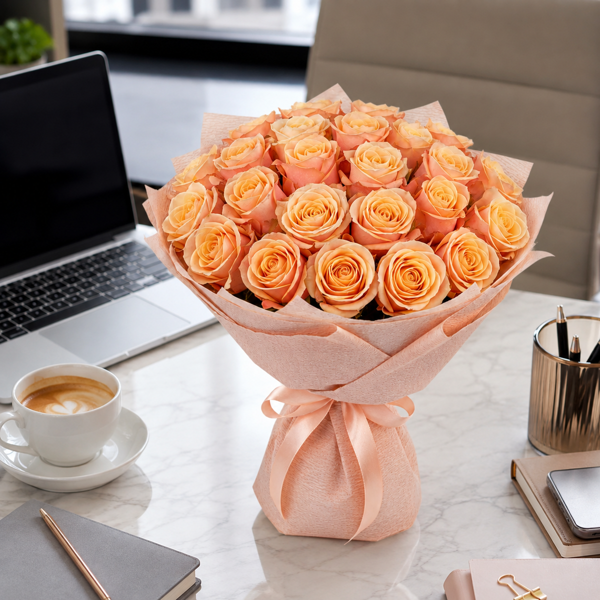 Heartfelt Peach-31 Peach Roses