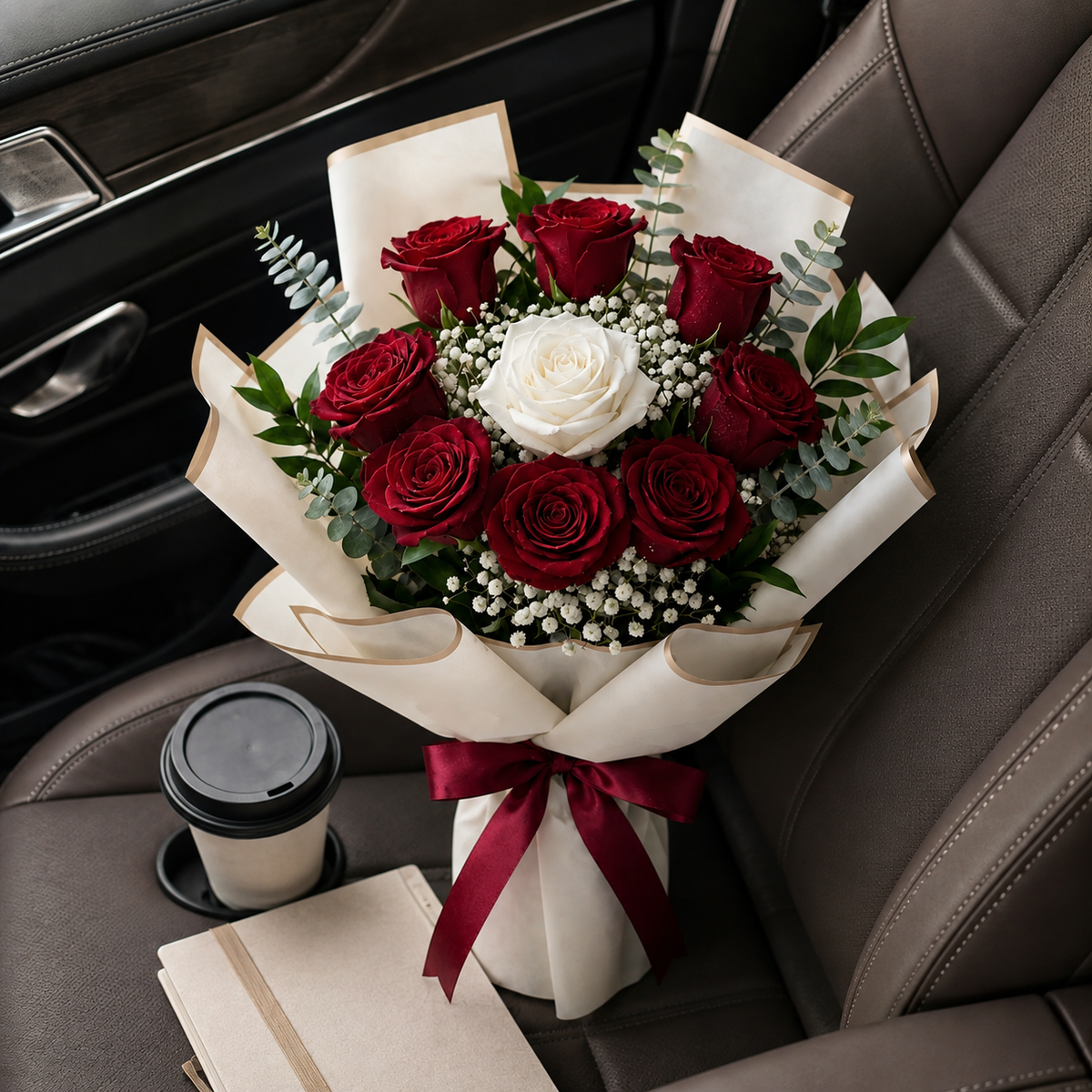 Heartfelt Red & White Rose Bouquet – photo 3